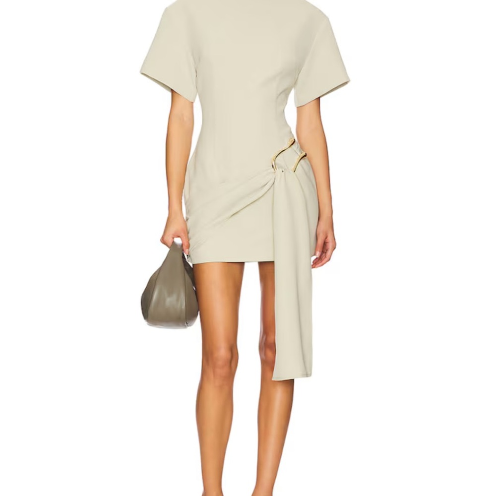 REVOLVE Matcha Short Sleeve Mini Dress with Side Ring Drape